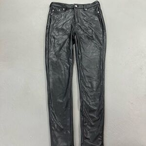 Avec Les Filles Black Leather Pants